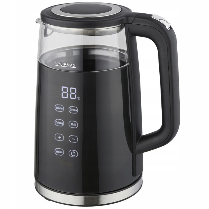 Fierbator electric Kamille 1.7L cu reglare precisa a temperaturii, display LED si functie de mentinere la cald — KM1710