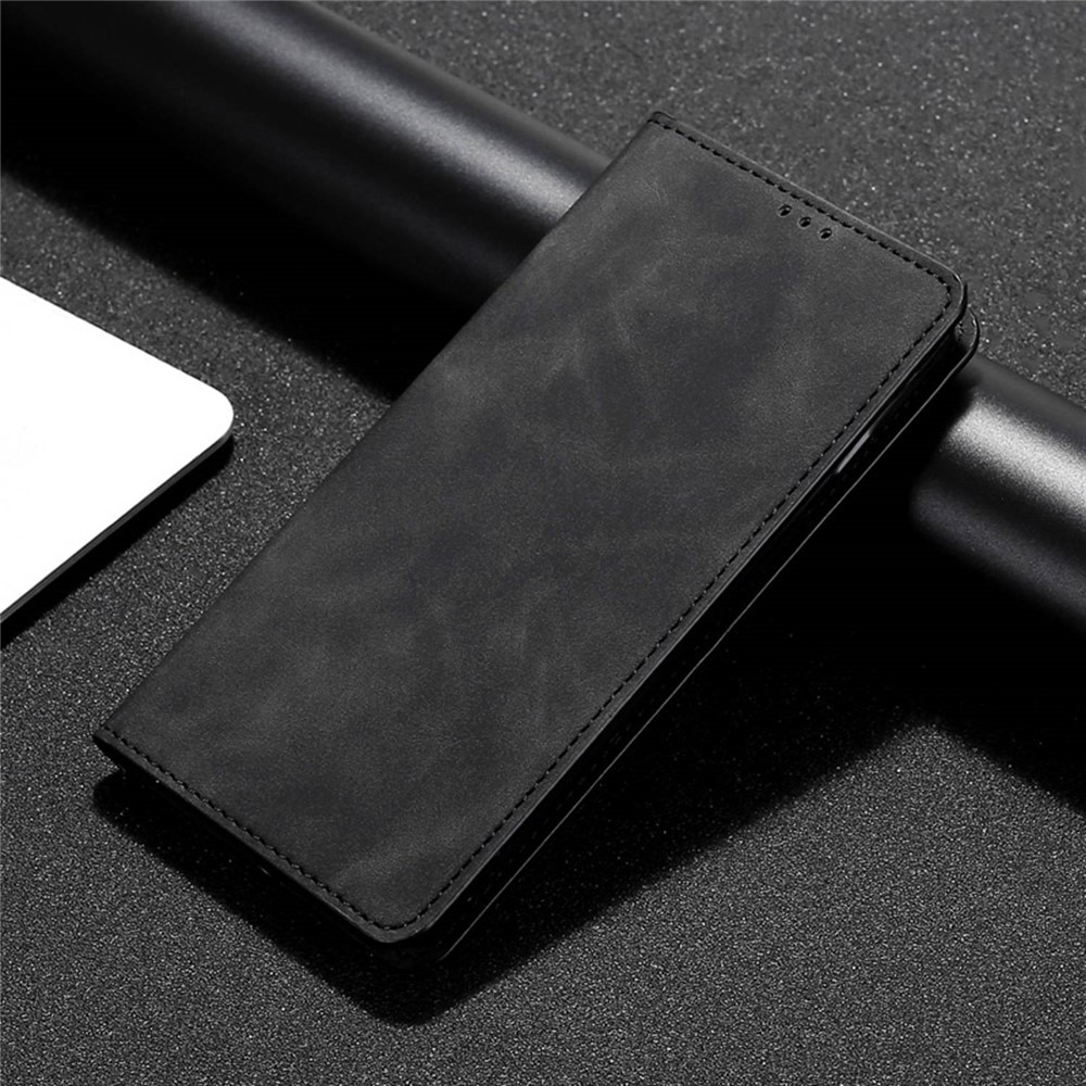 Husa Flip Tip Carte Deluxe Compatibila cu Honor Magic 8 Lite, Piele Ecologica, Stand, Negru