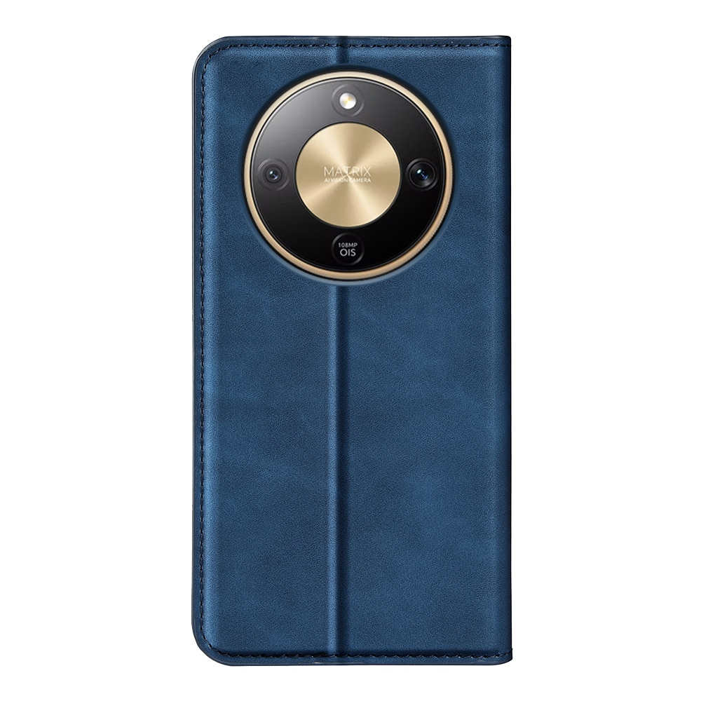 Husa Flip Tip Carte Deluxe Compatibila cu Honor Magic 8 Lite, Piele Ecologica, Stand, Navy Blue