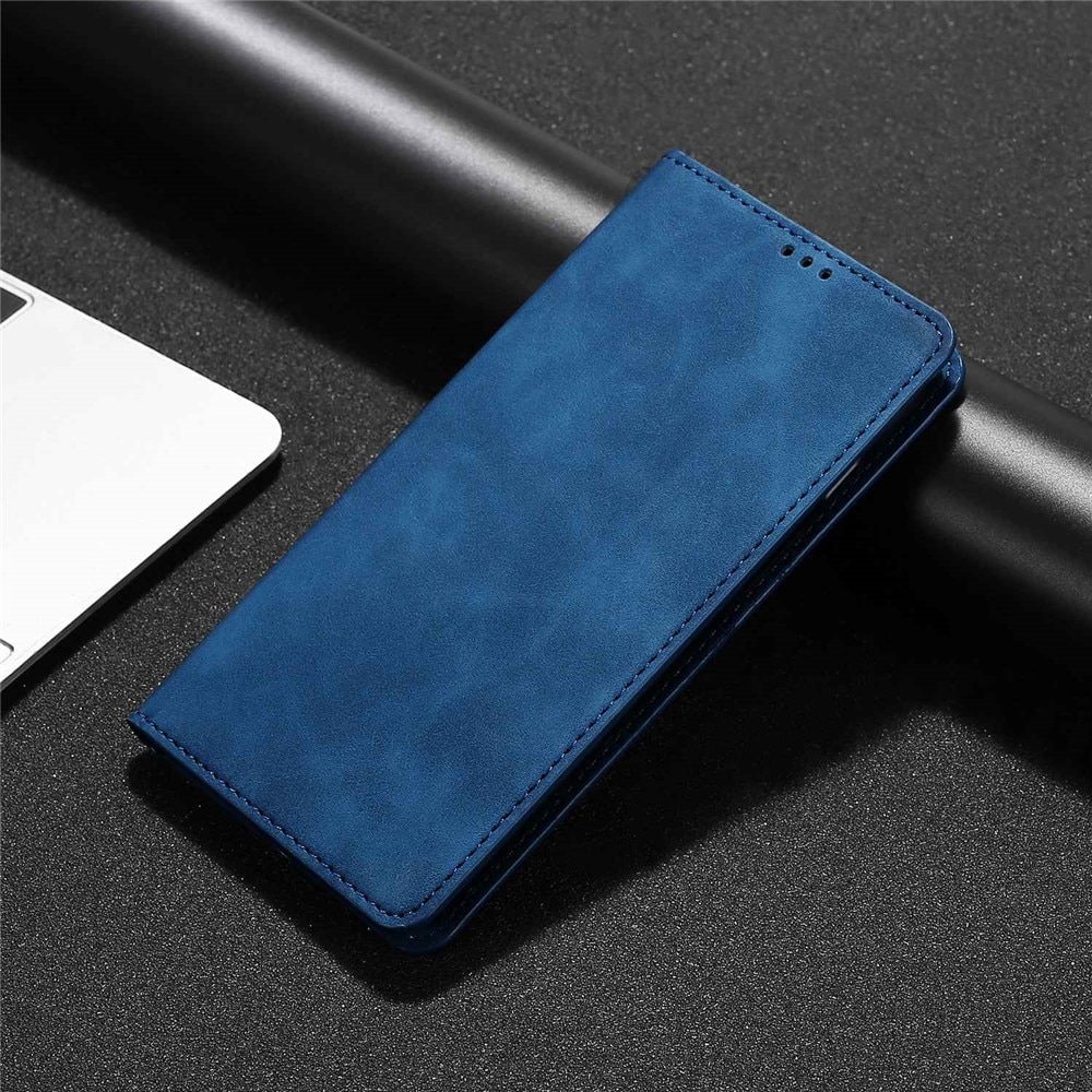 Husa Flip Tip Carte Deluxe Compatibila cu Honor Magic 8 Lite, Piele Ecologica, Stand, Navy Blue