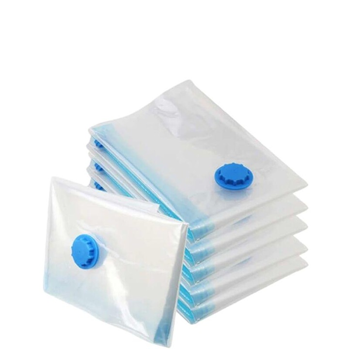 Set de 6 saci de vidat pentru imbracaminte, 80x120cm, capacitate mare, rezistenti