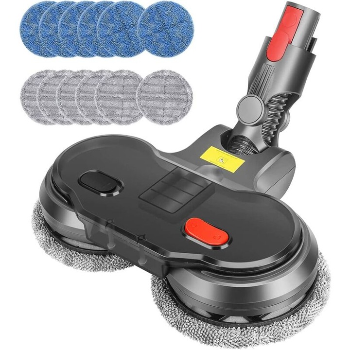 Accesoriu mop 2-in-1 pentru aspiratoare Dyson, gri mat, dimensiuni 28x13x5cm, include rezervor de apa si carpe de curatare