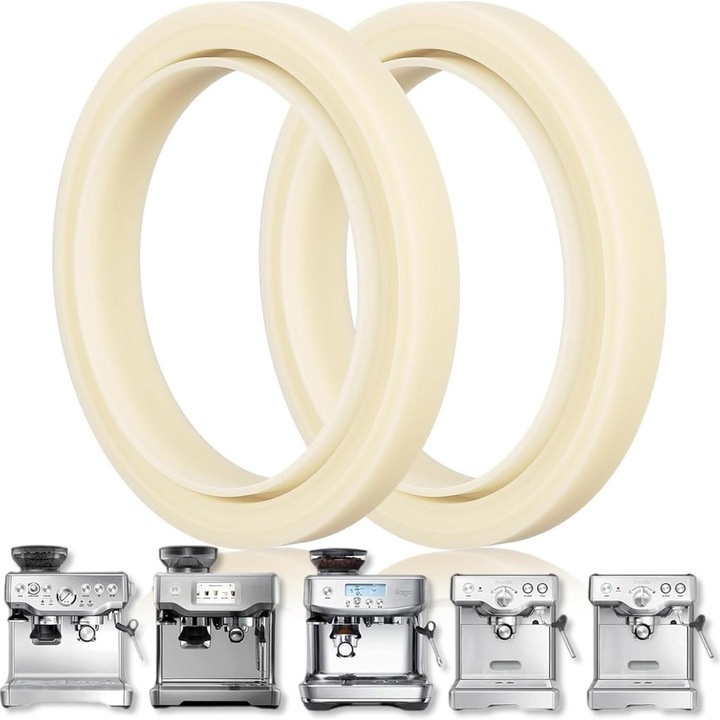 2 db szilikon gőzgyűrű 54 mm, fehér-okker, kompatibilis Breville Sage 878/870/860/840/810/500/450/875/880 eszpresszógépekkel