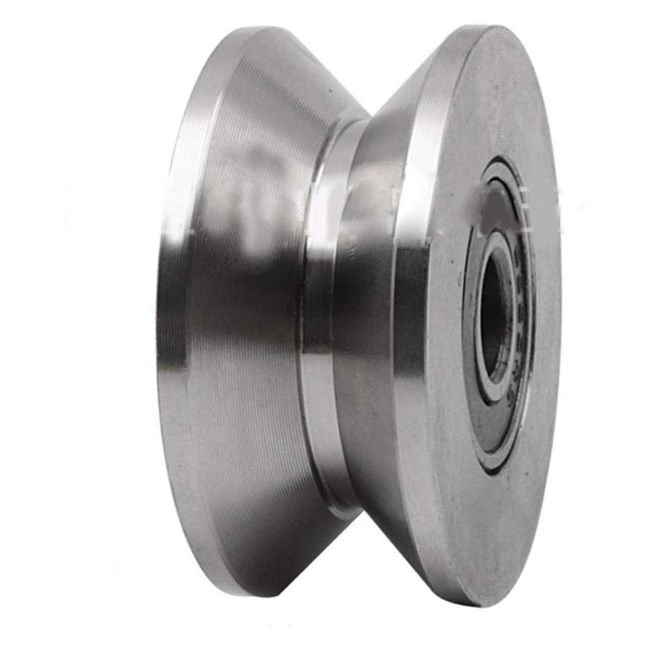 Roata de usa grea din otel inoxidabil 304, 2.7", pentru cablu de otel 3-8mm, rezistenta la apa si coroziune