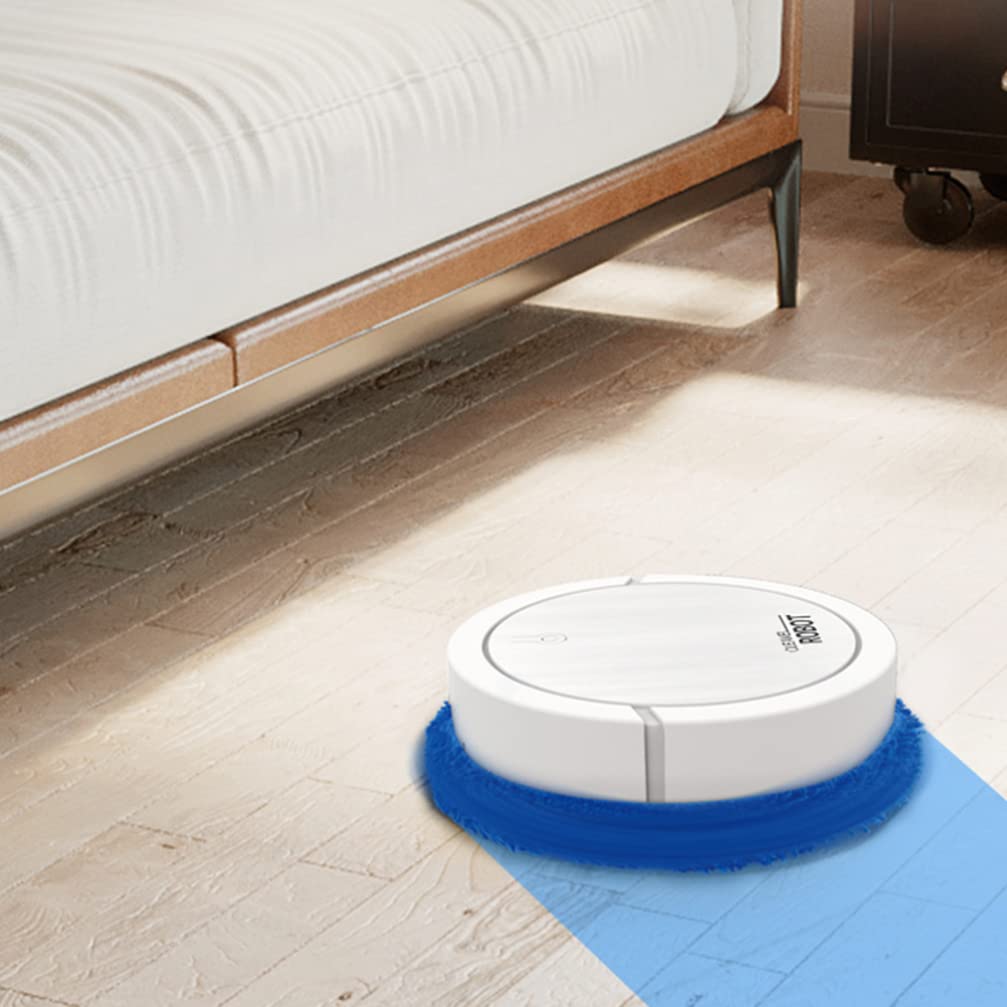 Robot de curatare umed si uscat cu dezinfectie UV, functie automata de eliminare a problemelor, culoare alba, aspirator.