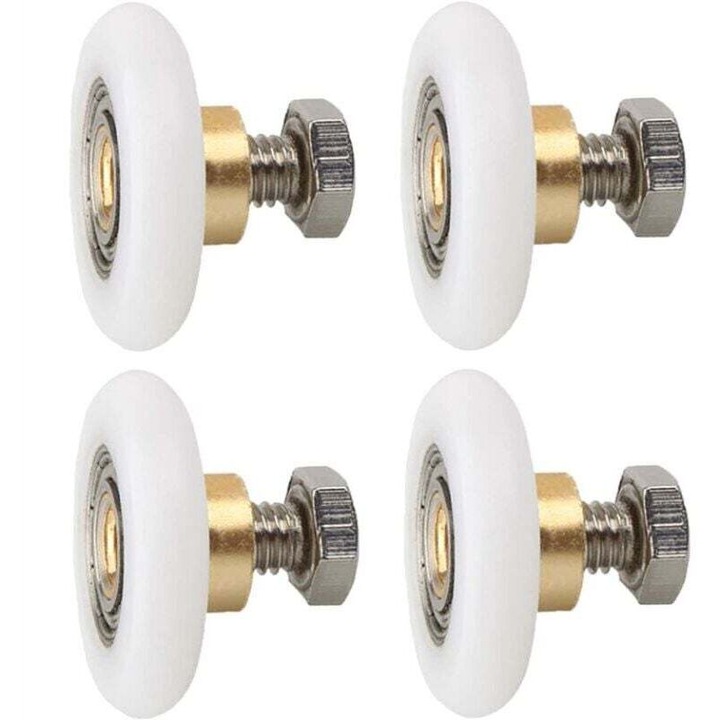 Set 4 role pentru usi de dus, 23mm, cu suruburi