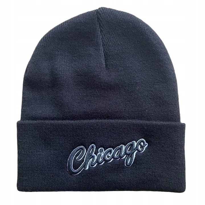 Mitchell & Ness NBA Core Knit HWC Chicago Bulls téli sapka, akril, klasszikus design, fekete