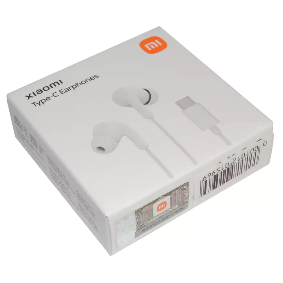 Casti cu Fir Premium Xiaomi Mufa USB-C IP54 Microfon pe fir cu Functie de Reducere a Zgomotului si Volum Control Alb Cutie Originala
