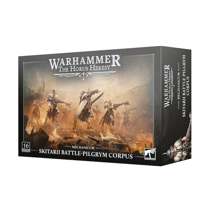 Разширение за игра Warhammer Horus Heresy, Skitarii Battle-Pilgrym Corpus Mechanicum, Games Workshop, 16 модела за сглобяване, сив