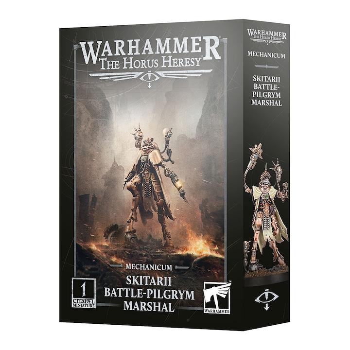 Разширение за игра Warhammer Horus Heresy, Skitarii Battle-Pilgrym Marshal Mechanicum, Games Workshop, 31 части, сив