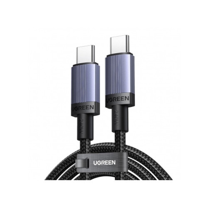 Prémium SuperCharge USB-C – USB-C UGREEN L532 adat- és töltőkábel, Power Delivery 240W, 2m, Szürke