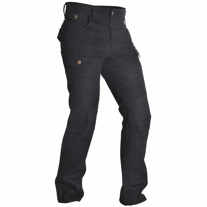 Pantaloni moto de blugi Oxford SP-J4 – negru, cu întărituri din aramidă (Kevlar), cu protecții, W32/L29