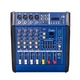 Mixer audio digital Profesional PMX402D cu Amplificare, 4 canale, 16 efecte DSP, Bluetooth, USB, alimentare 48V, 2 x 300 W, XLR out, Inerface audio, Placa de sunet, Potrivit pentru petreceri profesionale de inregistrare, KTV si scena