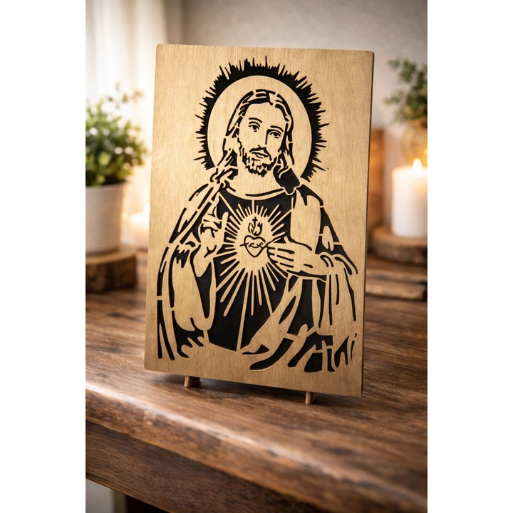 Tablou Lemn Iisus 2D