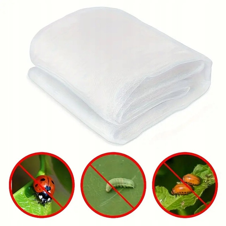 Plasa de protectie pentru plante, 2,5x10m, bariera impotriva insectelor, material rezistent la UV, pentru gradina