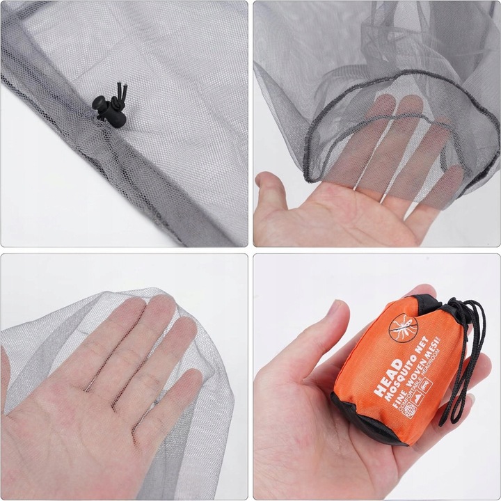 Plasa de protectie impotriva insectelor pentru cap, set 2 bucati, protectie 360, material hipoalergenic,