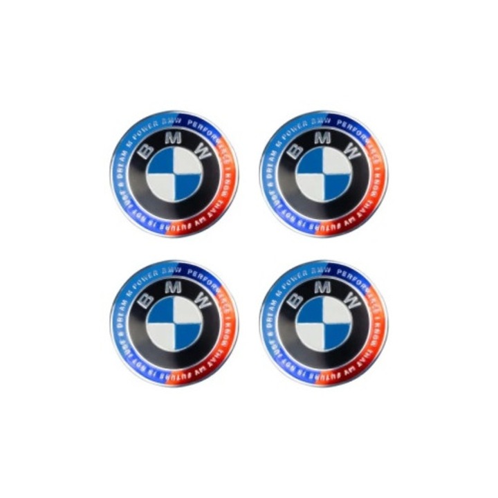 Set 4 Capace Centrale Jante compatibile BMW diametru 56mm model Aniversar 2