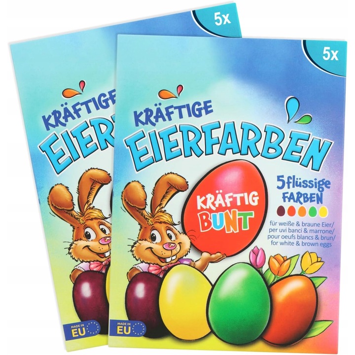 Комплект 10x Боя за яйца, Inny, боядисване в ярки цветове, безопасност за деца, 50мл