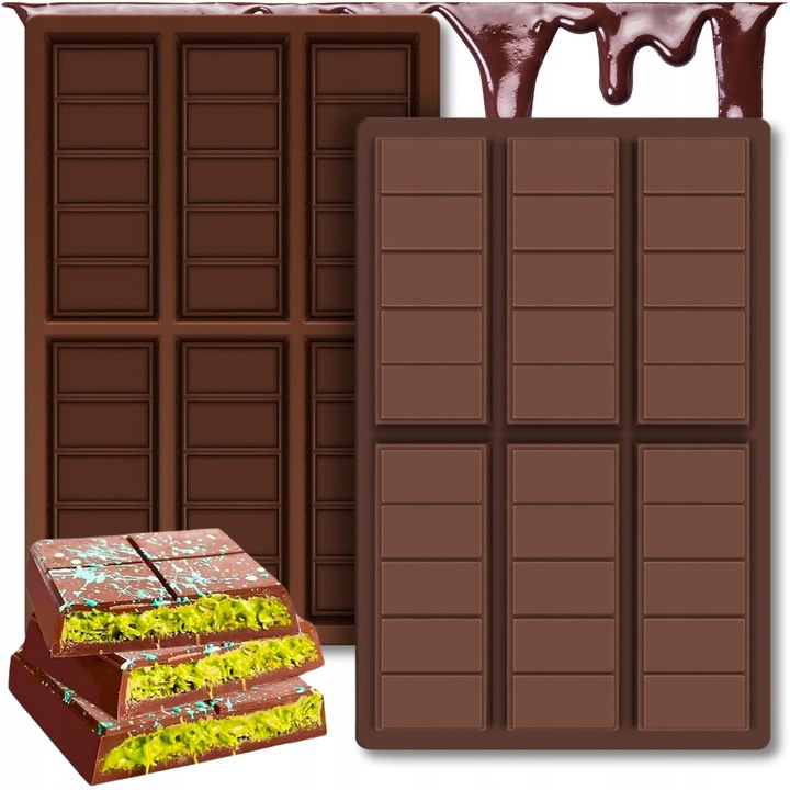 Set 2 forme prajituri pentru ciocolata, 6 ciocolate, Inny