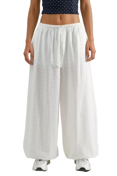 Pantaloni dama, Busem, Textil, Alb