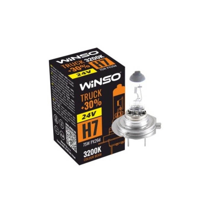 Bec Halogen Winso Truck +30% H7 - 24V, 75W PX26d ● 3200K