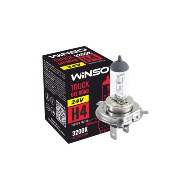 Bec Halogen Winso Truck Off-Road H4 - 24V, 100/90W P43t-38 ● 3200K