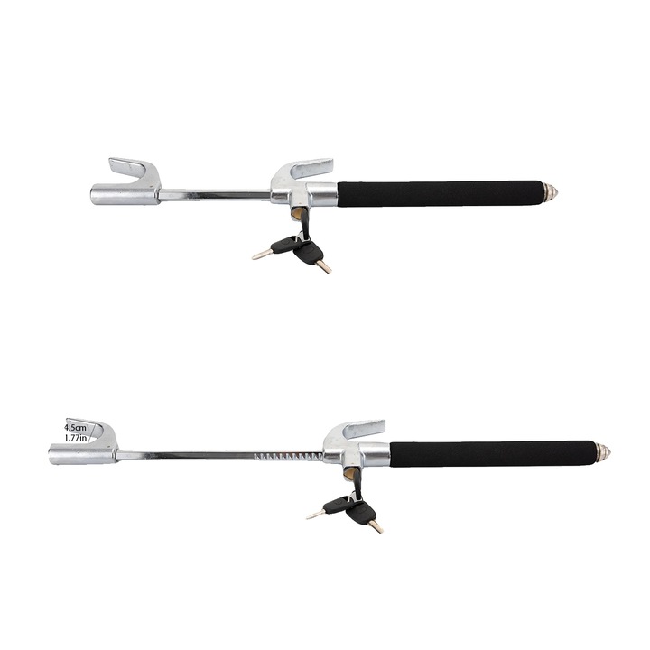 Kit de siguranta auto, incuietoare pentru volan, lungime ajustabila, negru