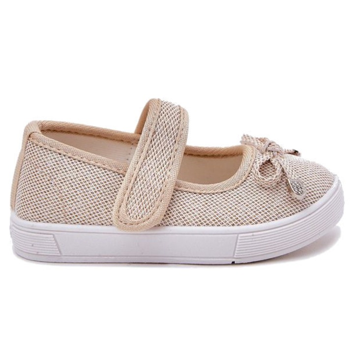 Pantofi fete, Permani, Textil, Auriu