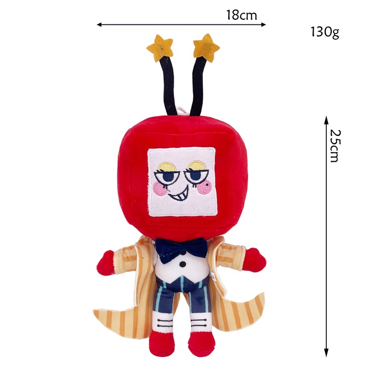 Jucarie de plus rosie cu cap mare