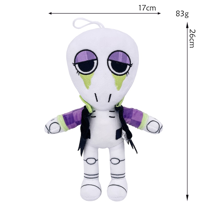 Jucarie de plus Skull Alb, 30x30cm