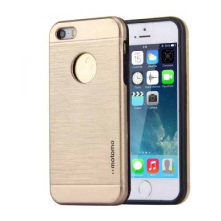 Husa Compatibila Apple iPhone 7 Plus Motomo V5 Auriu