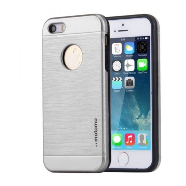 Husa Compatibila Apple iPhone 7 Plus Motomo V5 Argintiu