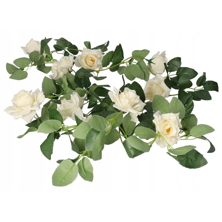 Girlanda artificiala cu flori roz, 220x10cm, interior