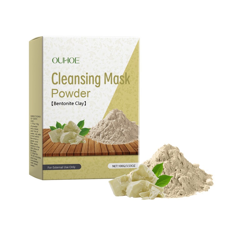 Masca pudra OUHOE 100g pentru curatare pori si hidratare ten delicat