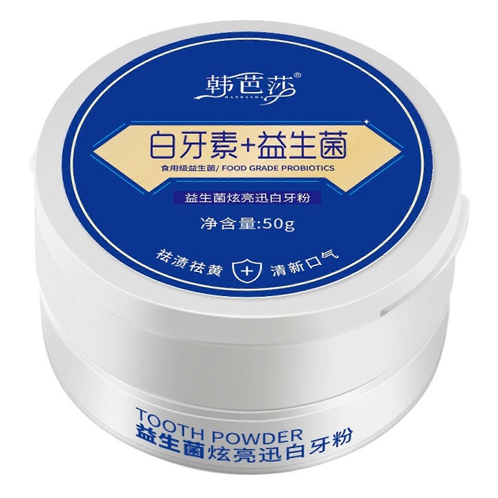 Probiotikus fogpor, 50g, tisztítja a foltokat