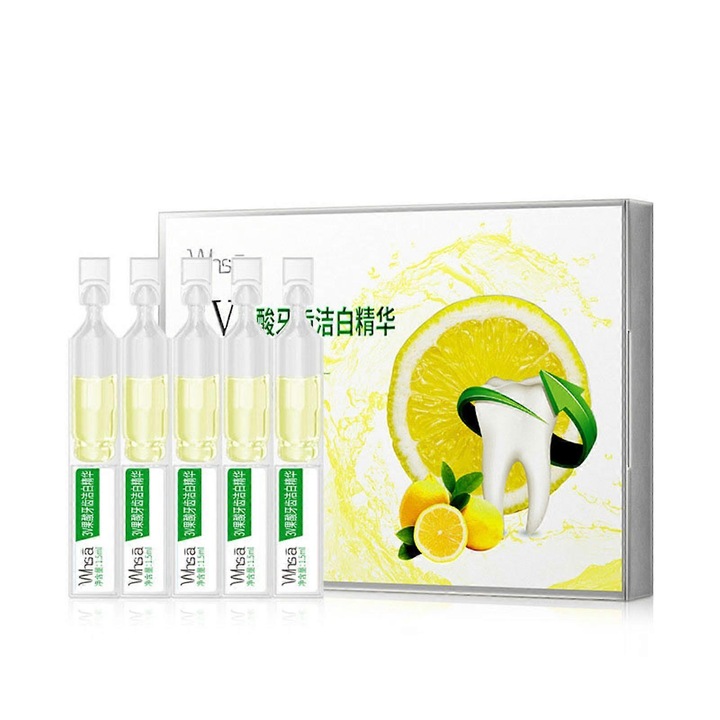 10 db-os fogkrém ampulla készlet, fehérítés, fogkő és lepedék eltávolítás, 15ml