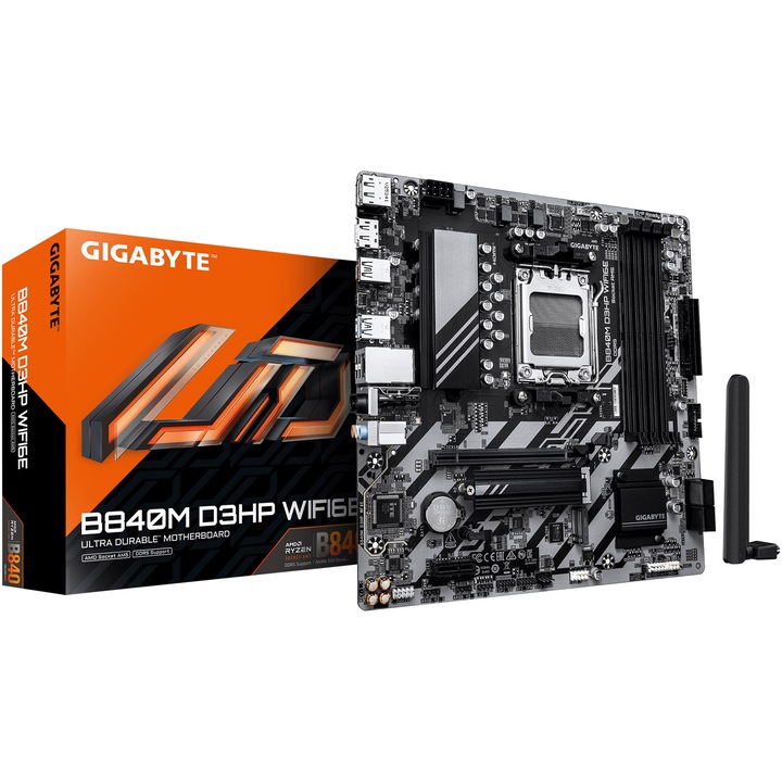 Placa de baza Gigabyte B840M D3HP WIFI6E, Socket AM5, DDR5,Micro ATX