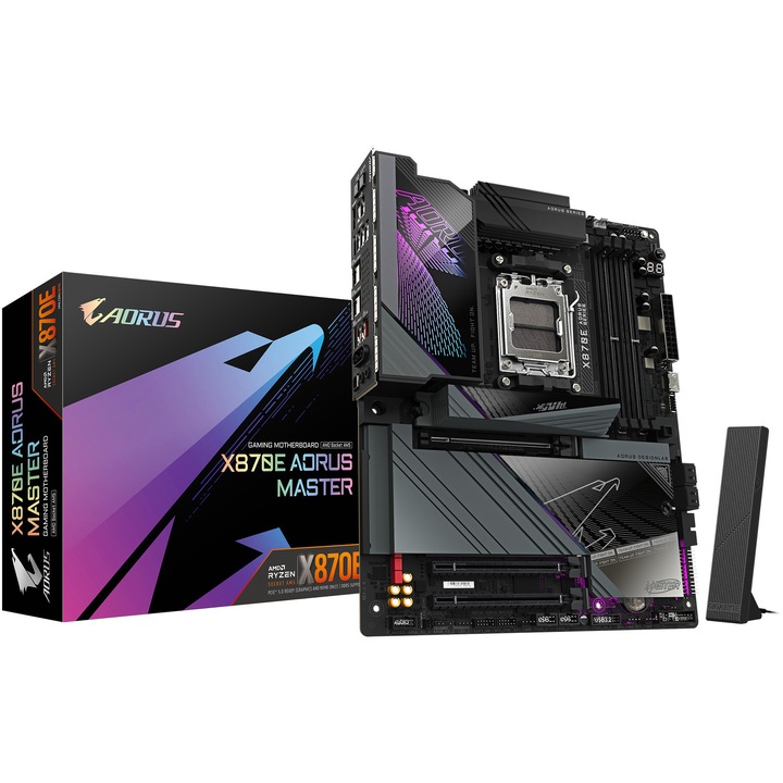Placa de baza Gigabyte X870E AORUS MASTER, Socket AM5, DDR5, ATX