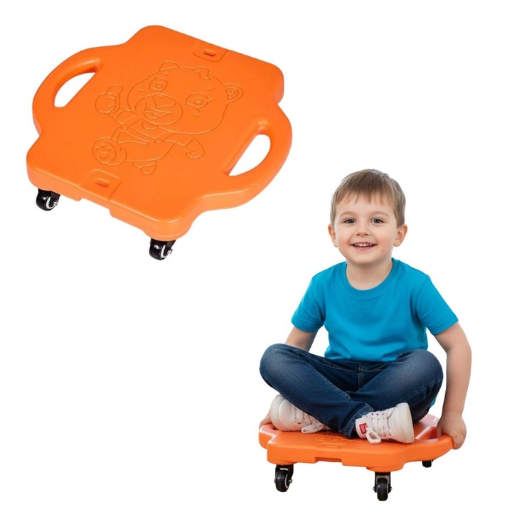 Masinuta de impins pentru copii LIY BIG BEAR, portocaliu