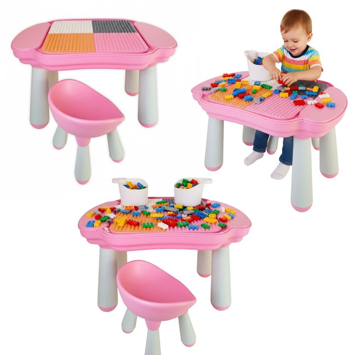 Set masa si scaun pentru copii, LIY, multicolor