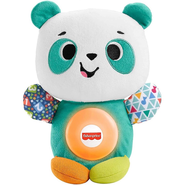 Jucarie de plus Panda Luminiscenta 28cm, material ecologic, cadou pentru copii