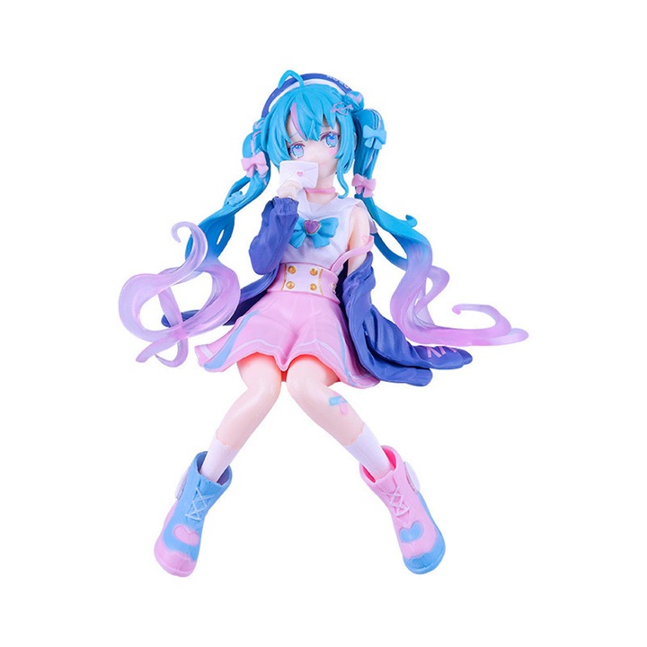 Figurina Hatsune Miku, 12cm, PVC, multicolor, set 1 bucata