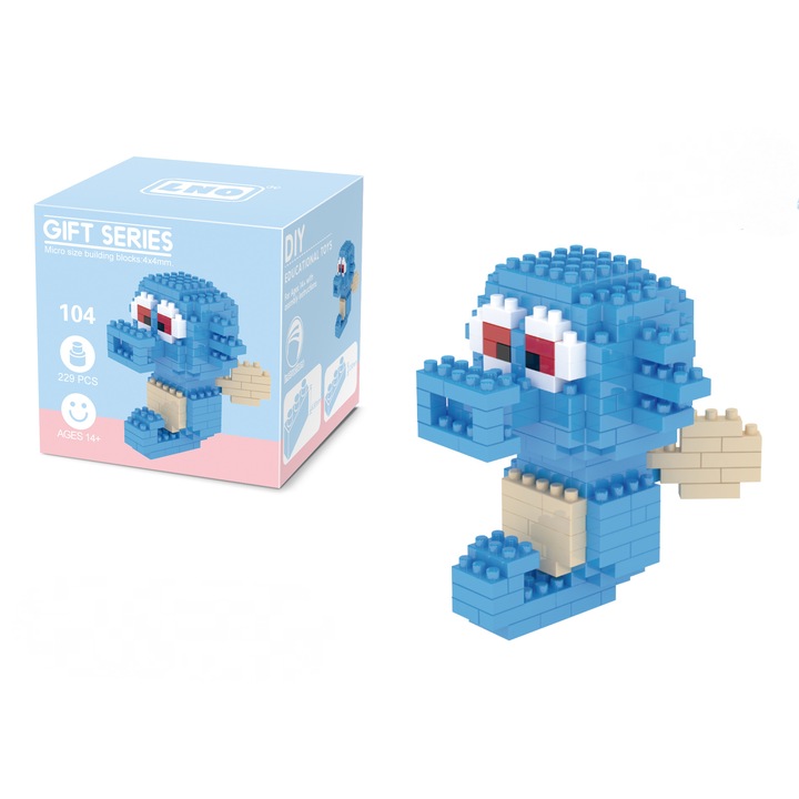 Set de blocuri de constructie mini, 229 piese, jucarie educationala STEM, pentru copii si adulti, multicolor