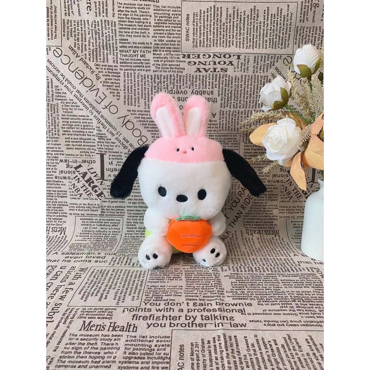 Jucarie de plus iepure, 20cm, lumina calda, cadou pentru copii si prieteni