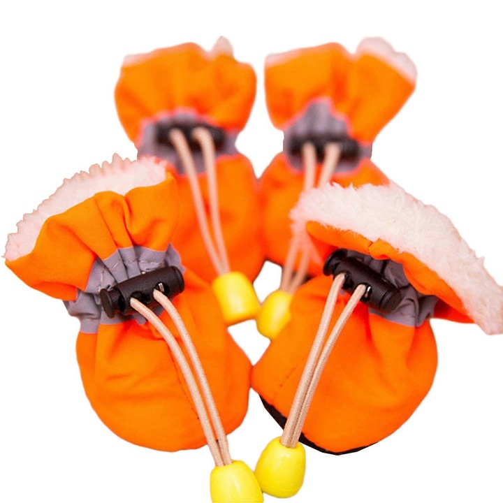 Vízálló kutyacipők, narancssárga, 4XL méret, pamut