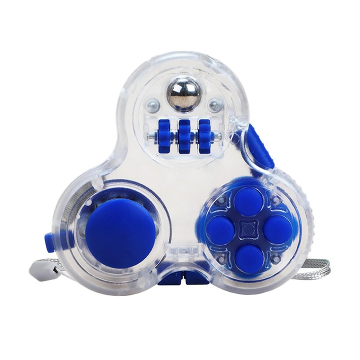 Jucarie interactiva copii, Fidget Pad, plastic, 7x2x7cm, multicolor, set 1 buc.