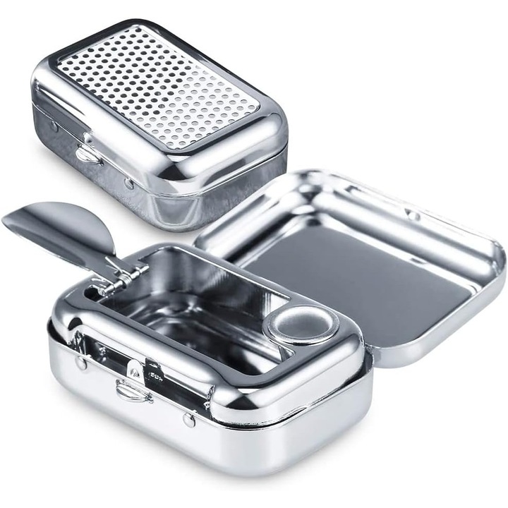 Scrumiera portabila, design unic, 6x4x2cm, fara miros, set mini S