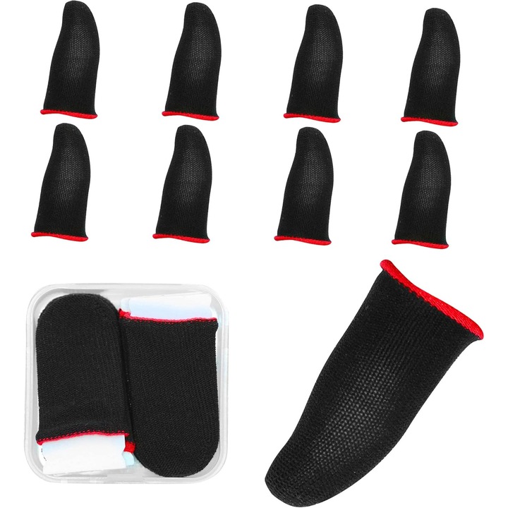 Manusi gaming set 8 buc, anti-transpiratie, material elastic, multicolor