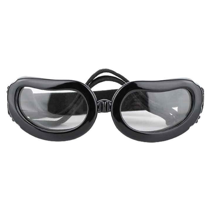 Ochelari de soare pentru animale de companie, protectie UV, dimensiuni ajustabile, lentile transparente, 20-30 cm, 15-24 cm