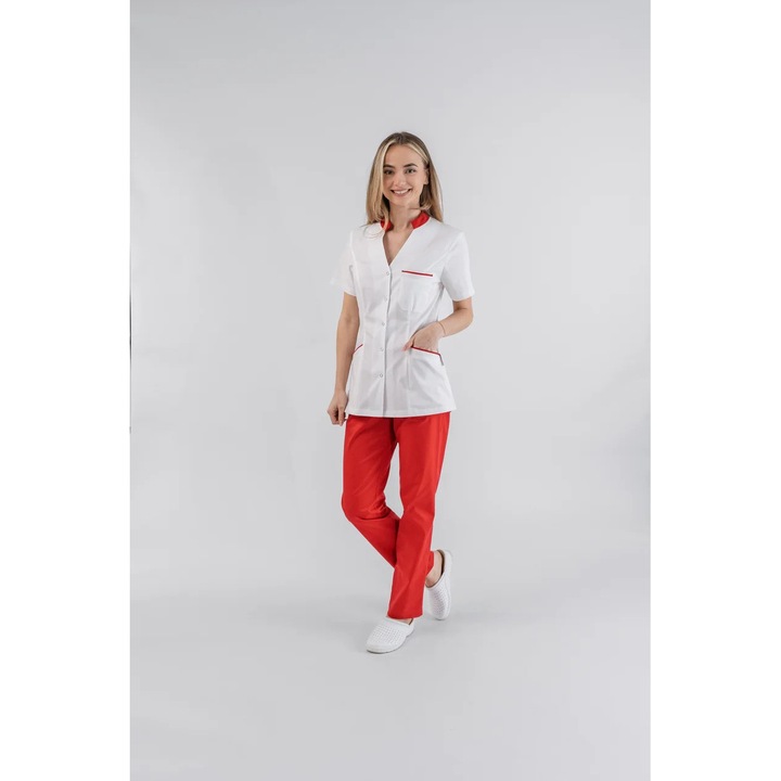 Bluza medicala Adina, rosu, XXL